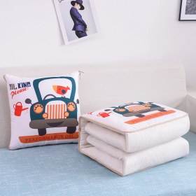 Resim Zhuque Üzerinde Logo Baskılı Ikisi Bir Arada Yastık Yorganı, Çok Fonksiyonlu Araba Kanepe Yastığı Yorganı (Yurt Dışından) 