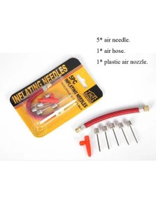 Resim Yunjin Shop 1 Takım 7 Adet Tarzı Futbol Basketbol Voleybol Rugby Topu Şişme Oyuncakları Şişirmek Için Nozul Adaptörü ve Hava Hortumu ile Top Pompa Iğneleri (Yurt Dışından) 