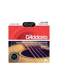 Resim D'addario Exp17 Coated Phosphor Bronze Akustik Gitar Teli 13-56 
