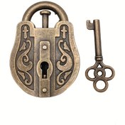 Resim Karmaşık Tasarımlı Vintage Bronz Renkli Metal Bulmaca Kilit - Retro Beyin Teaser Oyuncak & IQ Meydan Okuma, Derin Kahverengi Bitiş, Zihin Egzersizi ve Eğlence için Mükemmel, Bulmaca Oyuncakları 