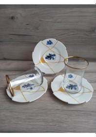 Resim River World 12 Parça 6 Kişilik Çay Seti Takımı Abr Serisi Çok Renkli 