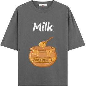 Resim Milk Honey - Hamile Oversize Tshirt - Antrasit / M / Oversize 