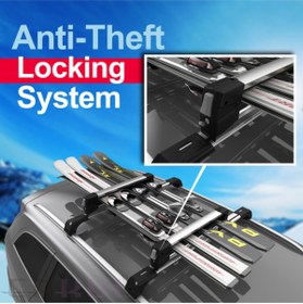 Resim Erkul Dörtlü Araç Üstü Kayak Ve Snowboard Taşıyıcı 