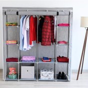 Resim Prado Tokyo Çok Raflı Çelik Profilli Bez Dolap Gri 