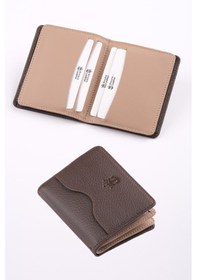 Resim Ancora Leather Hakiki Deri Kartlık-26207 Kahverengi - Camel 