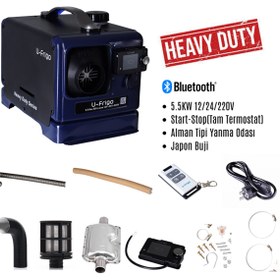 Resim U-Frigo 5.5 Kw Çanta Tipi Webasto Dizel Isıtıcı (12-24-220V) Start-Stop Bluetooth Heavy Duty Serisi 