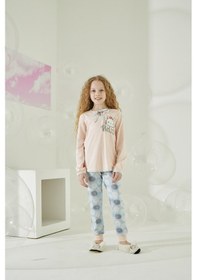 Resim Kız Garson Uzun Kol Somon Pijama Takımı C8t5n9o1 001 