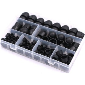 Resim Mufunye 145 Adet Siyah Plastik Somun Koruyucu Kapağı M4-m12 Boyut Aralığı, Toz Engelleme, Gb6170-86 Standartı, Kolay Kurulum 230g 