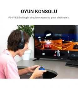 Resim Skygo USB Ses Kartı 3.5mm Kulaklık ve Mikrofon Girişli Siyah 