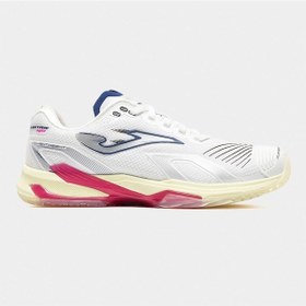Resim Joma Tecls2602ac Electric Lady Sert & Toprak Kort Kadın Tenis Ayakkabısı - Beyaz/pembe 