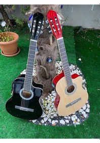 Resim Sanchez Xfp39eq-n Elektro Klasik Gitar Naturel Cutaway Doğal 