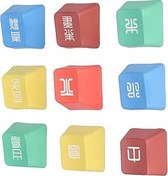 Resim Entatial PBT Keycaps, Premium PBT Geniş Uyumluluk Süblimasyon 9 Tuşlu Klavye Klavye Tuşları Bilgisayar için Canlı Renkler Masaüstü Bilgisayarlar için 