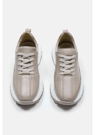 Resim Cees Vizon Hakiki Deri Kadın Sneaker Vizon 