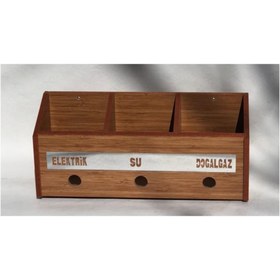 Resim SELENA Ahşap Ortak Fatura Ve Posta Kutusu Bambu 