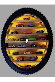 Resim UmutHomeDesing Umutpark Lastik Araba Duvar Raf Düzenleyici. 