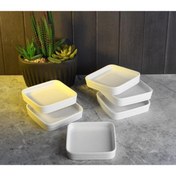 Resim COOKCASE Seramik Kare Tabak 6'lı 10cm 