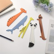 Resim 5 Adet Hayvan Şekilli Cetvel - Panda, Zürafa, Köpek & Kedi Tasarımlı - Yapay Ahşap Çift Amaçlı Dekoratif ve Fonksiyonel Ölçüm Aletleri, Ev, Sınıf, Tatil Hediyeleri, Eğlenceli Tasarım, Kaliteli İşçilik 