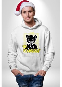 Resim Kendin Ol Kadın Erkek Beyaz Kapüşonlu Sweatshirt Hoodie Beyaz 