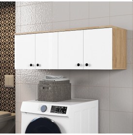 Resim Ferniso Mobilya Banyo Dolabı 4 Kapaklı Beyaz 