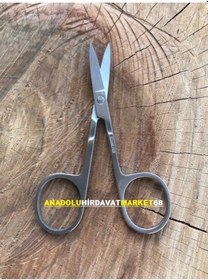Resim Italyano Çelik Mini Kaş Makası Bıyık Makası Mini Makas 