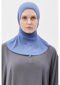 Resim Altobeh Kadın Tesettür Pratik Boyunluklu Hijab - Sporcu Bone Açık Kot Açık Mavi 