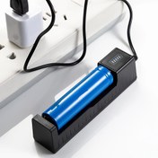 Resim USB Şarj Edilebilir 18650 Lityum Batarya Şarj Cihazı, Çift Yuva Akıllı Şarj, 1/2 Yuva, Aşırı Gerilim Koruması, Otomatik Durdurma Özelliği, Şarj Durumunu Gösteren LED Göstergesi, ≤36V Bataryalar ile Uyumlu 