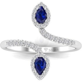 Resim 0,60 Karat Pırlantalı Safir Yüzük (464653500) 