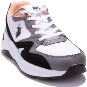 Resim U.S. Polo Assn. U.s Polo Assn Husky Fx Beyaz Siyah Ortopedik Günlük Kadın Spor Ayakkabı 