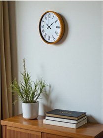 Resim 36 Cm Turuncu Roma Rakamlı Duvar Saati Çok Renkli 