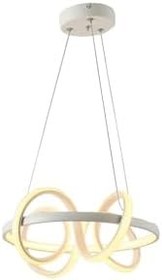 Resim TT AYDINLATMA Tt003-by Sarmal Modeli (Gün Işığı Led) Mat Beyaz Led Avize Beyaz 