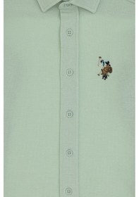Resim U.s. Polo Assn. Erkek Çocuk Su Yeşili Gömlek Örme 50300752-vr048 Su Yesılı 