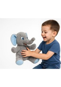 Resim Sevimli Hayvanlar Peluş Oyuncak Hediyelik Uyku Arkadaşı 45 Cm Gri 