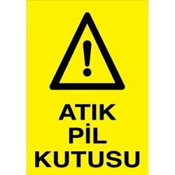 Resim Canis Etiket Atık Pil Kutusu Pvc-Leksan 