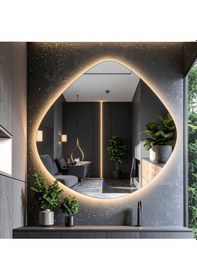 Resim Zynor Günışığı Lazer Kumlamalı Lavabo & Banyo Aynası Dokunmatik Sensörlü 90 X 90 