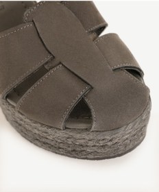 Resim Yargıcı Yüksek Tabanlı Deri Espadril 25ykay4081x 059 Gri 