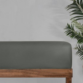Resim Sarev Monochrome Saten Düz Çarşaf Tek Kişilik Dark Gray 