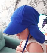 Resim yorni Royal Blue Flap Lejyoner, Ense Korumalı, Boyundan Bağlamalı, Lastikli Ayar Tokalı, Çocuk Güneş Şapka 