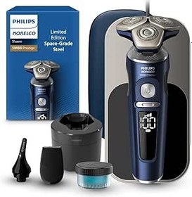 Resim Philips Norelco S9000 Prestige Şarj Edilebilir Islak ve Kuru Tıraş Makinesi Space Grade Edition, SP9886/89 
