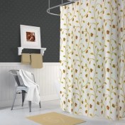 Resim Evdy 5948 Sarmaşık Desen Çift Kanat 2 x 100 x 200 cm Duş Perdesi 