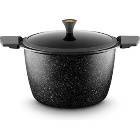 Resim Madam Camilla Castey Vulcano Temperli Cam Kapaklı Derin Güveç Tencere 22CM 