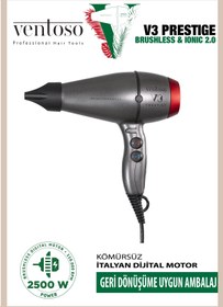 Resim Ventoso V3 Prestige Brushless & Ionic 2.0 2500w Profesyonel Fön Makinesi Gokturk Red 