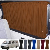 Resim Pandami Mercedes Sprinter W902 Orta Şase 1997-2004 Uyumlu Taba Raylı Oto Perde Takımı 