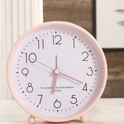 Resim RUISUNG Sevimli Analogue Yuvarlak Dijital Kuvars Saat, Karartılı Yüzey, Minimalist Tasarım, Pembe, "Dünya'nız Daha Güzel" Sözü ile, Pil ile Çalışır (AA), Oturma Odası, Yatak Odası, Masa Dekoru için İdeal, Okula Dönüş veya Tatil Hediyesi için Mükemmel, Sevimli Oda Dekoru 