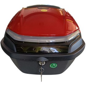 Resim 33 Lt Kırmızı Motosiklet Çantası Işıklı Sinyal, Park Ve Stop 