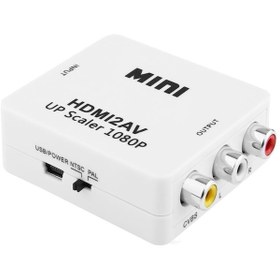 Resim Hdmi To Av Rca Tos Çevirici Dönüştürücü Adaptör 