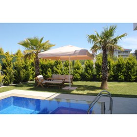 Resim Sunlife 3x3 mt Kare Bahçe Şemsiyesi (AYAKSIZ) - Restoran, Otel, Teras ve Havuz Kullanımına Uygun 
