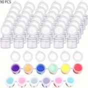 Resim 15 adet (90 adet) Kapaklı Mini Boya Kupaları 