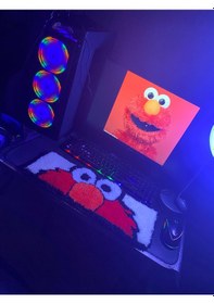 Resim Kirbi Elmo Klavye Halısı Çok Renkli 