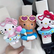 Resim Y2k Hello Kitty Emniyet Kemeri Omuz Koruyucu, Mevsimlik Sevimli Araba Süsü, Yaratıcı Bebek Koruyucu Kılıf, Evrensel 