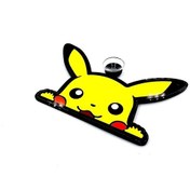 Resim Pikachu Karakter Vantuzlu Pleksi Cam Süsü - Pikachu Cam Süsü Cam Süsü Model 1 